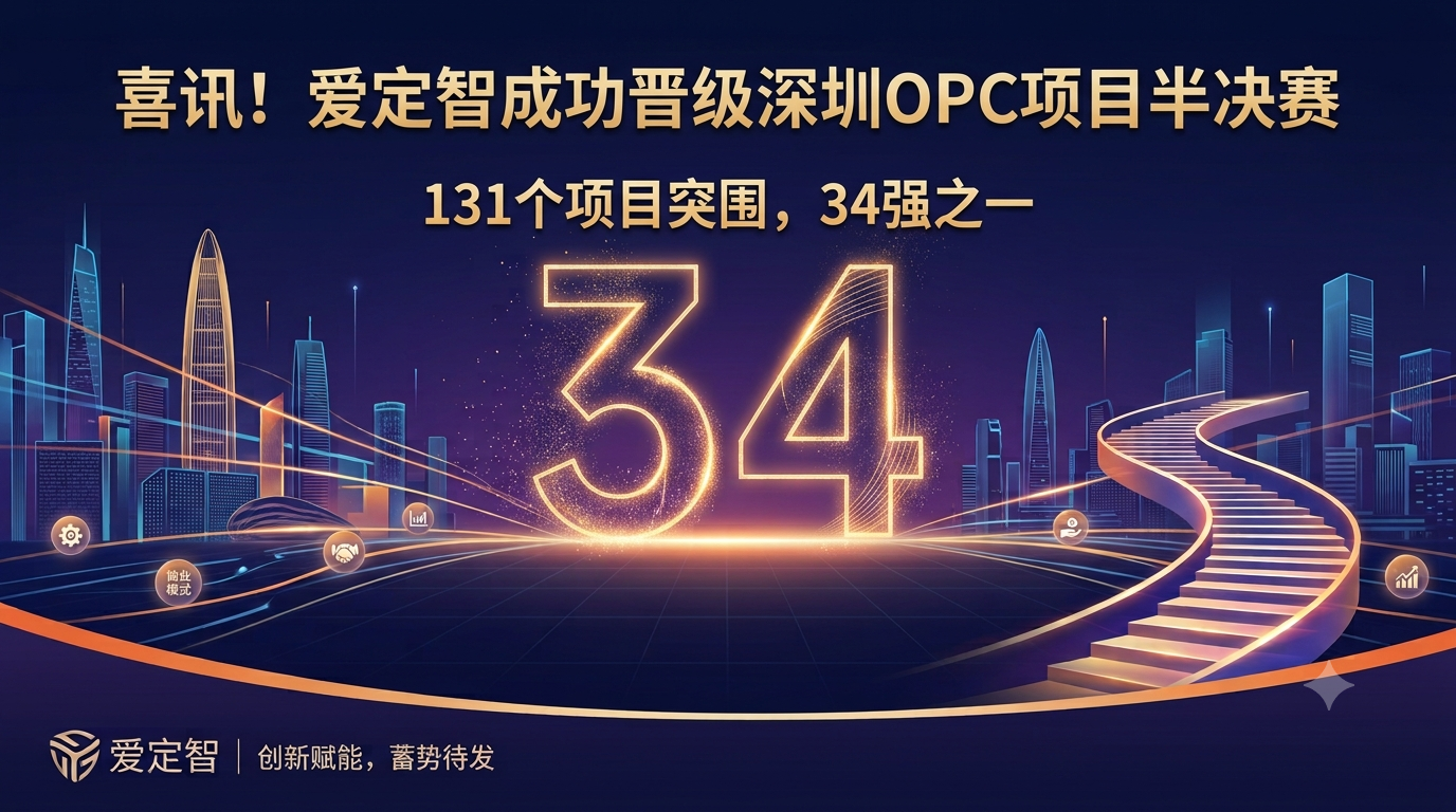 喜讯!爱定智成功晋级深圳OPC项目半决赛