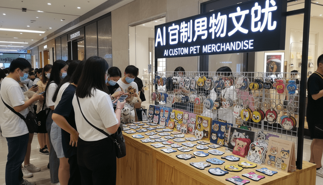 上海某商场宠物文创摊位