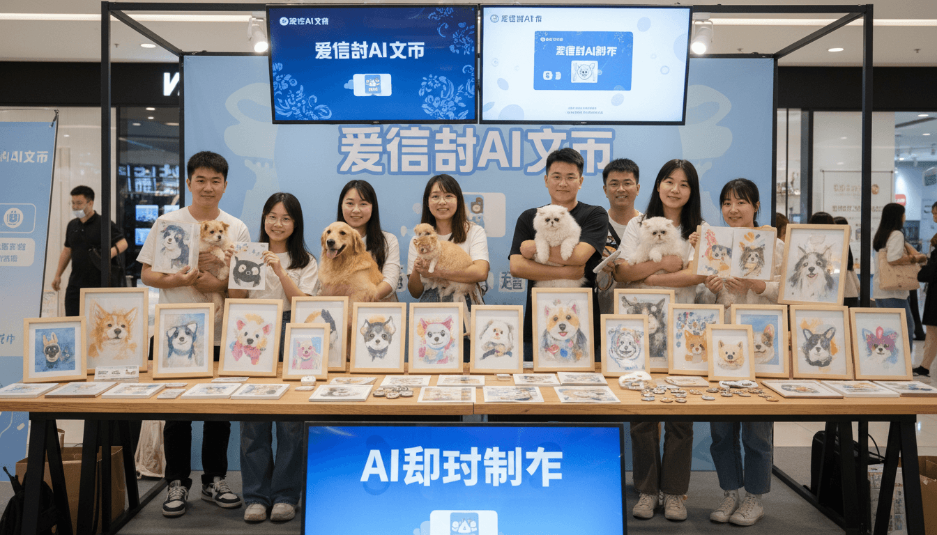 爱定智AI文创设备助力宠物经济,商场摆摊新模式受追捧
