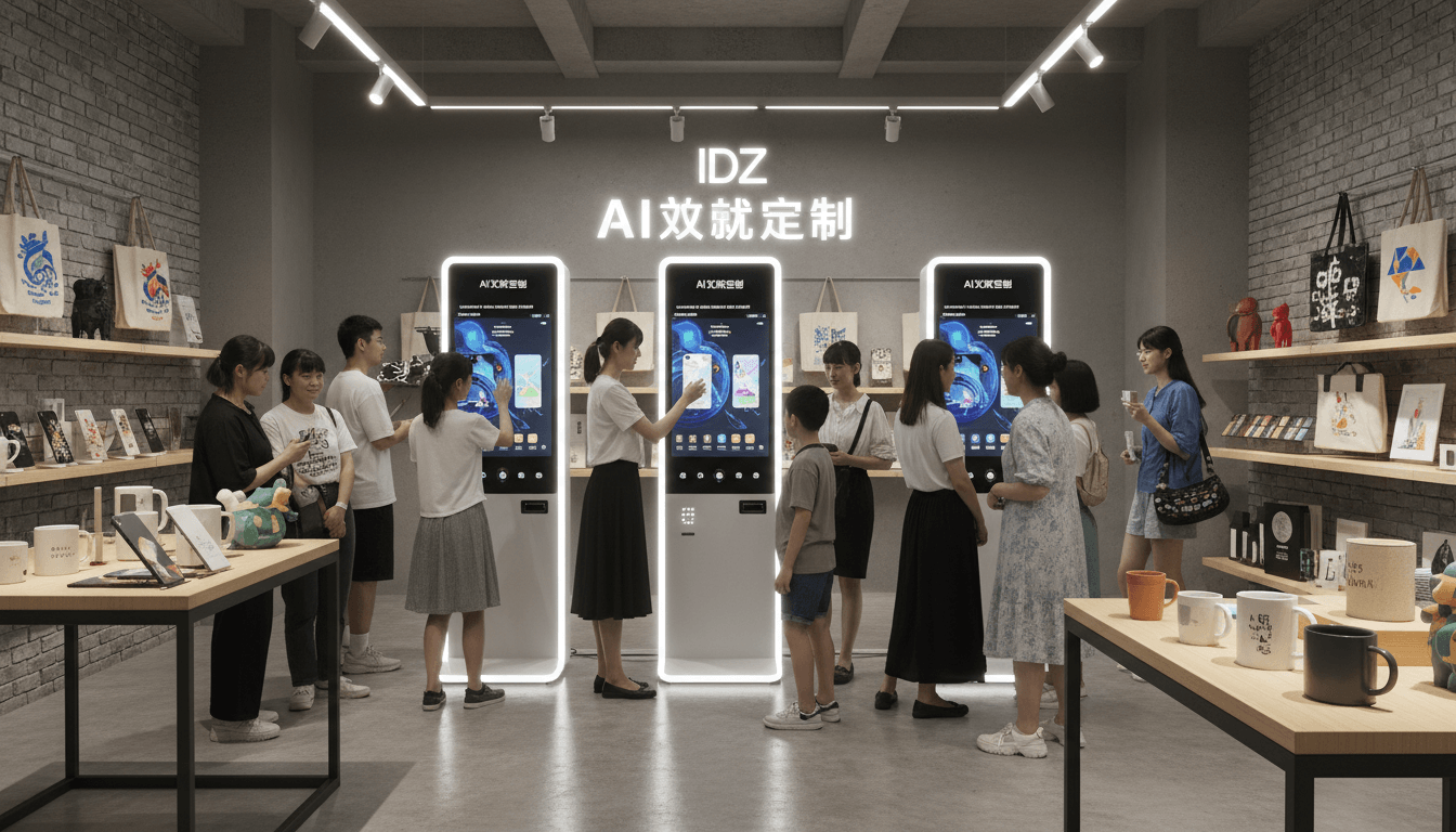 爱定智AI文创定制设备入驻多家线下文创店,开启即时定制新体验