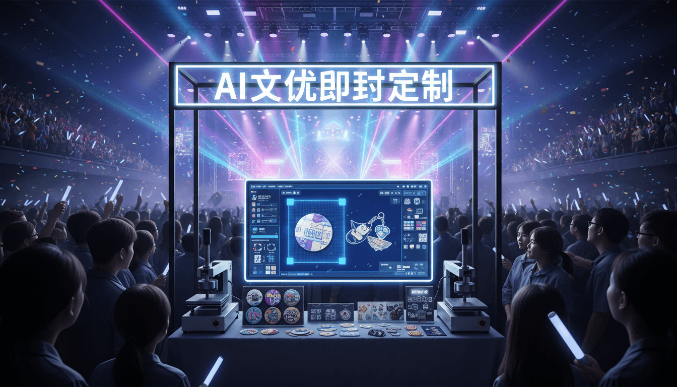 演唱会摆摊新玩法:AI文创即时定制如何让应援周边日销百件