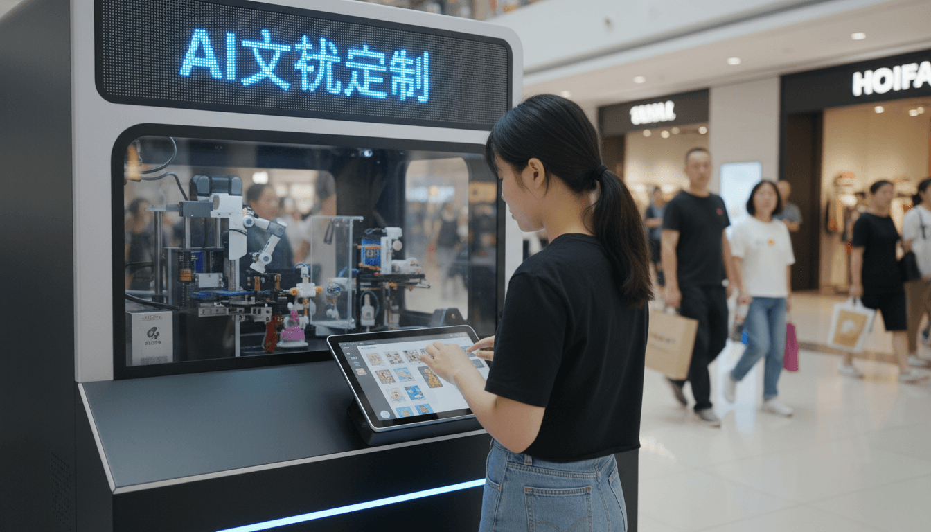 爱定智AI文创定制设备入驻多地商场,助力线下消费场景升级