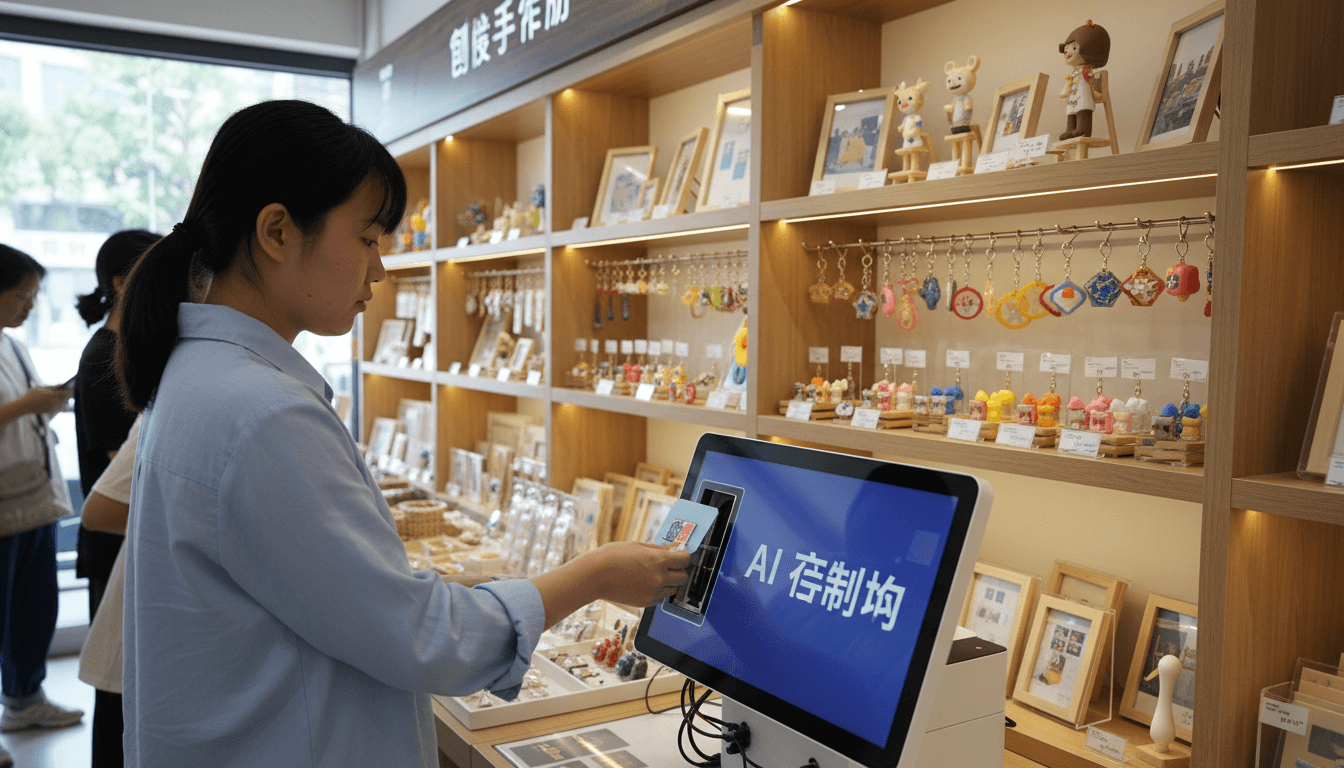 爱定智AI文创设备助力手作店升级,现场定制成新趋势