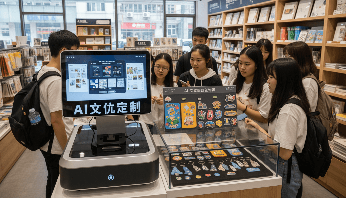 文具店引入AI文创定制设备,现场制作个性化文具吸引学生客流