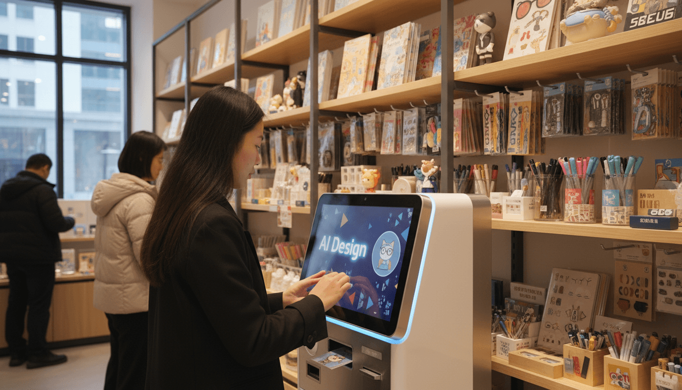 爱定智AI文创定制设备入驻多家文具店,开启文具零售新业态