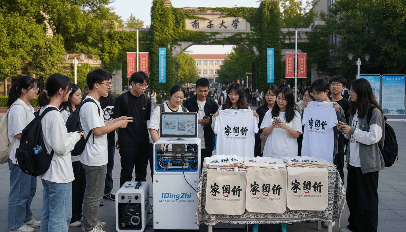 爱定智助力校园文创:AI定制设备成为学校周边摆摊新宠