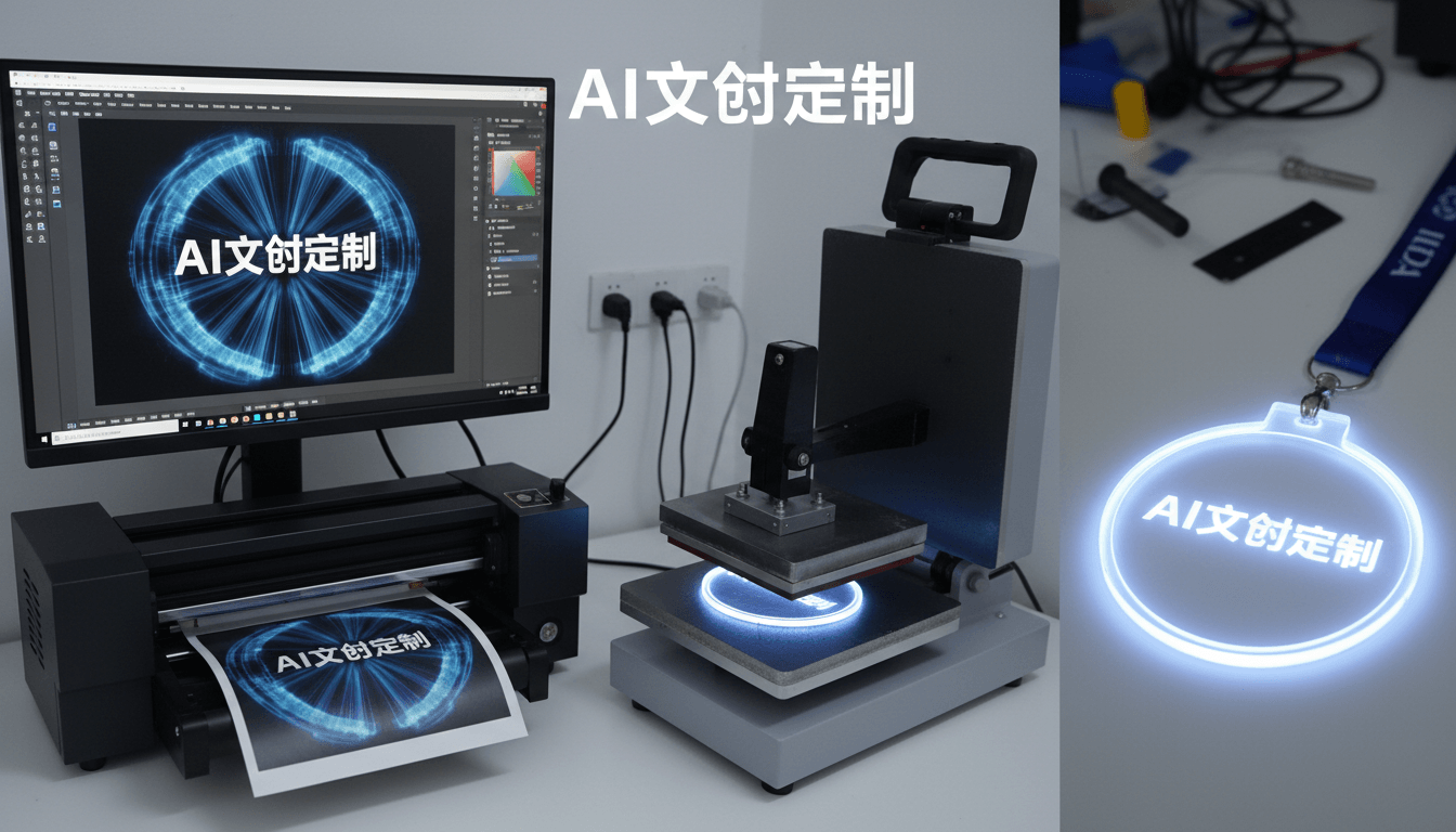 公司活动如何制作发光胸牌?AI文创定制全流程解析