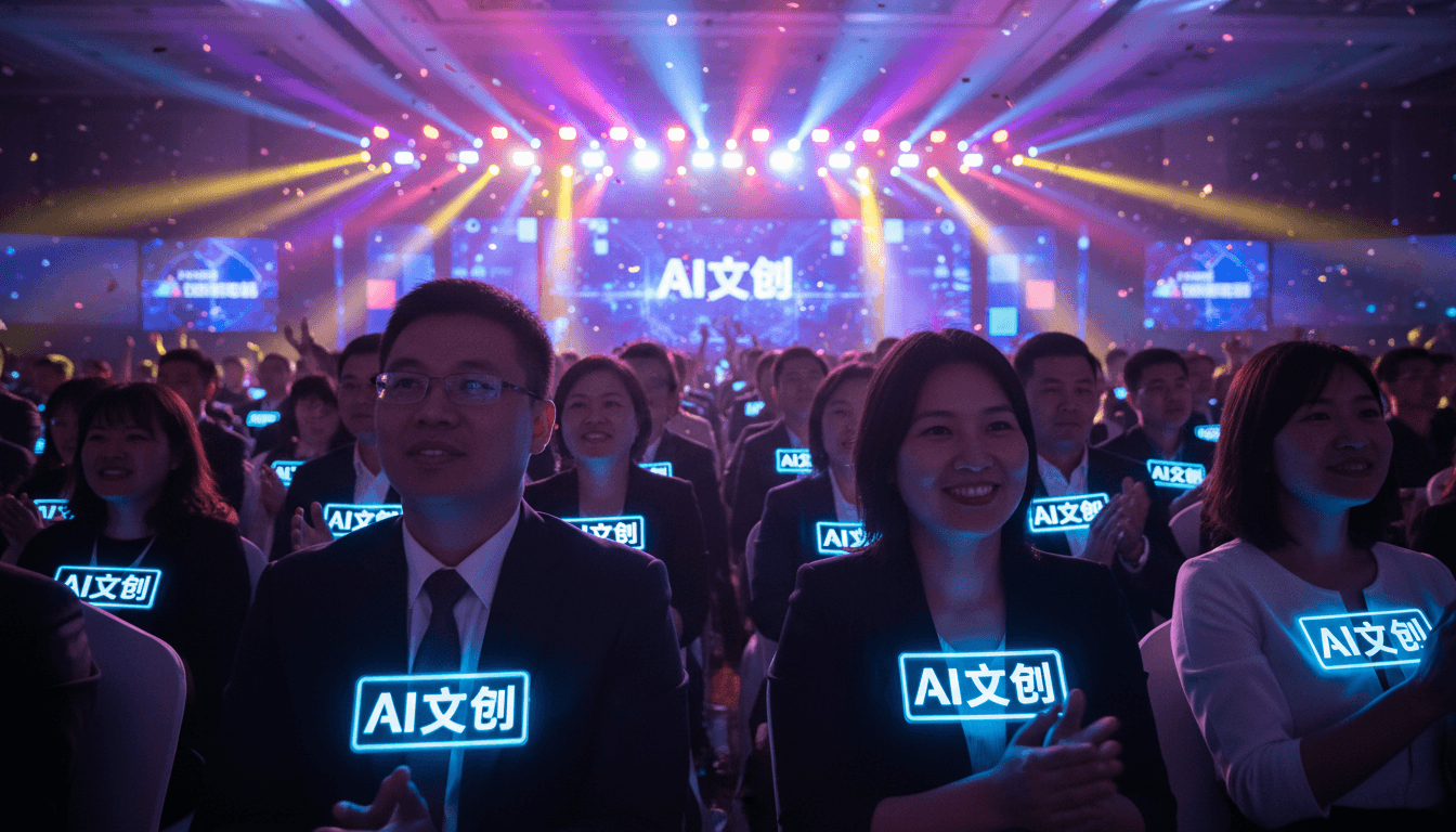爱定智发布企业活动AI文创定制方案,发光胸牌成新宠
