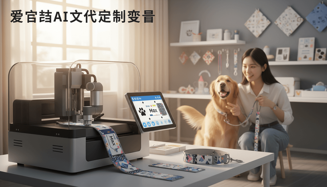 爱定智AI文创定制助力宠物经济:牵引绳配件成新宠