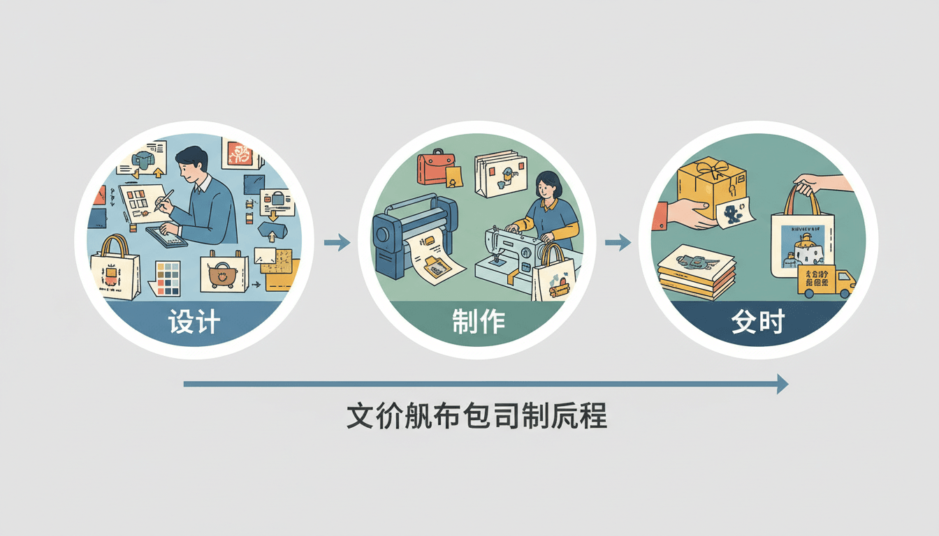文创帆布包定制需要多久?从设计到交付的全流程解析