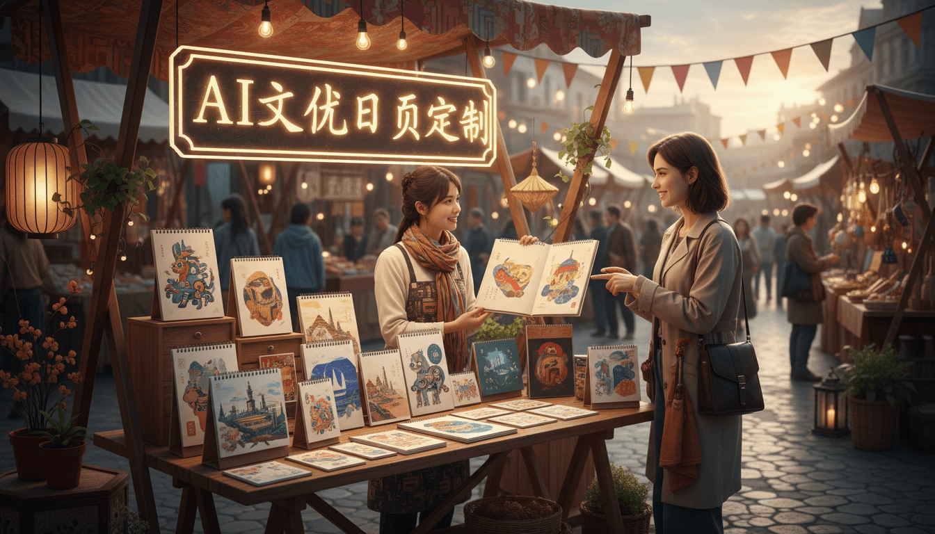 爱定智推出AI文创日历定制方案，助力摆摊经济