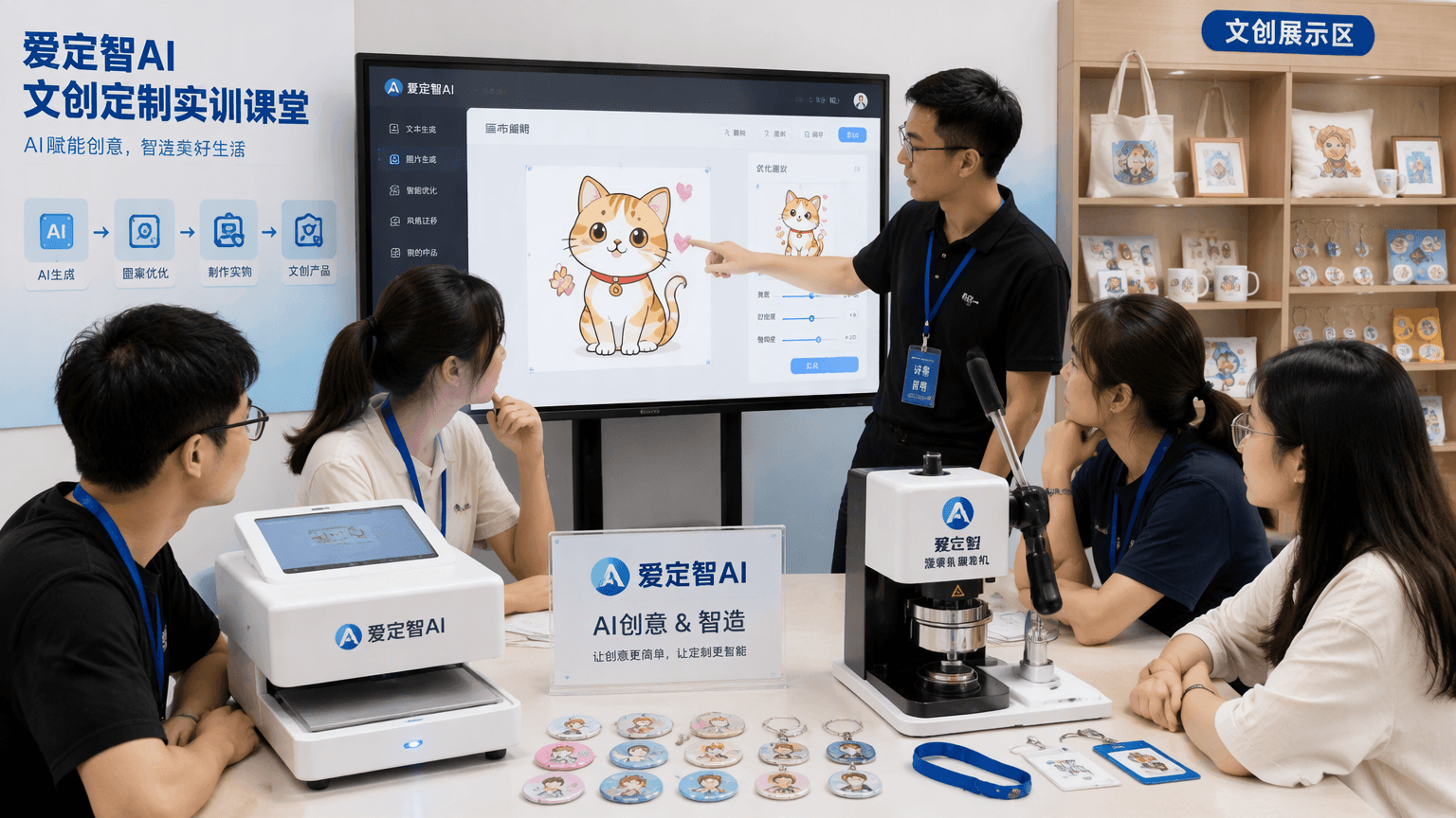 爱定智AI文创培训走进校园：学员实操问题现场修正成教学亮点