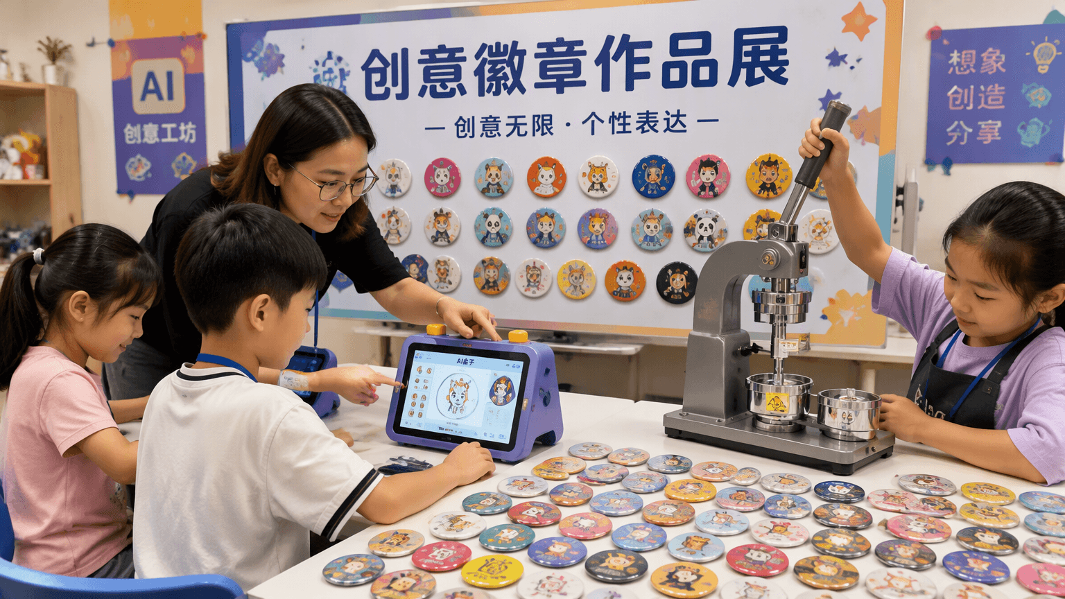 培训机构AI文创课程如何改进：从AI徽章定制到项目式学习