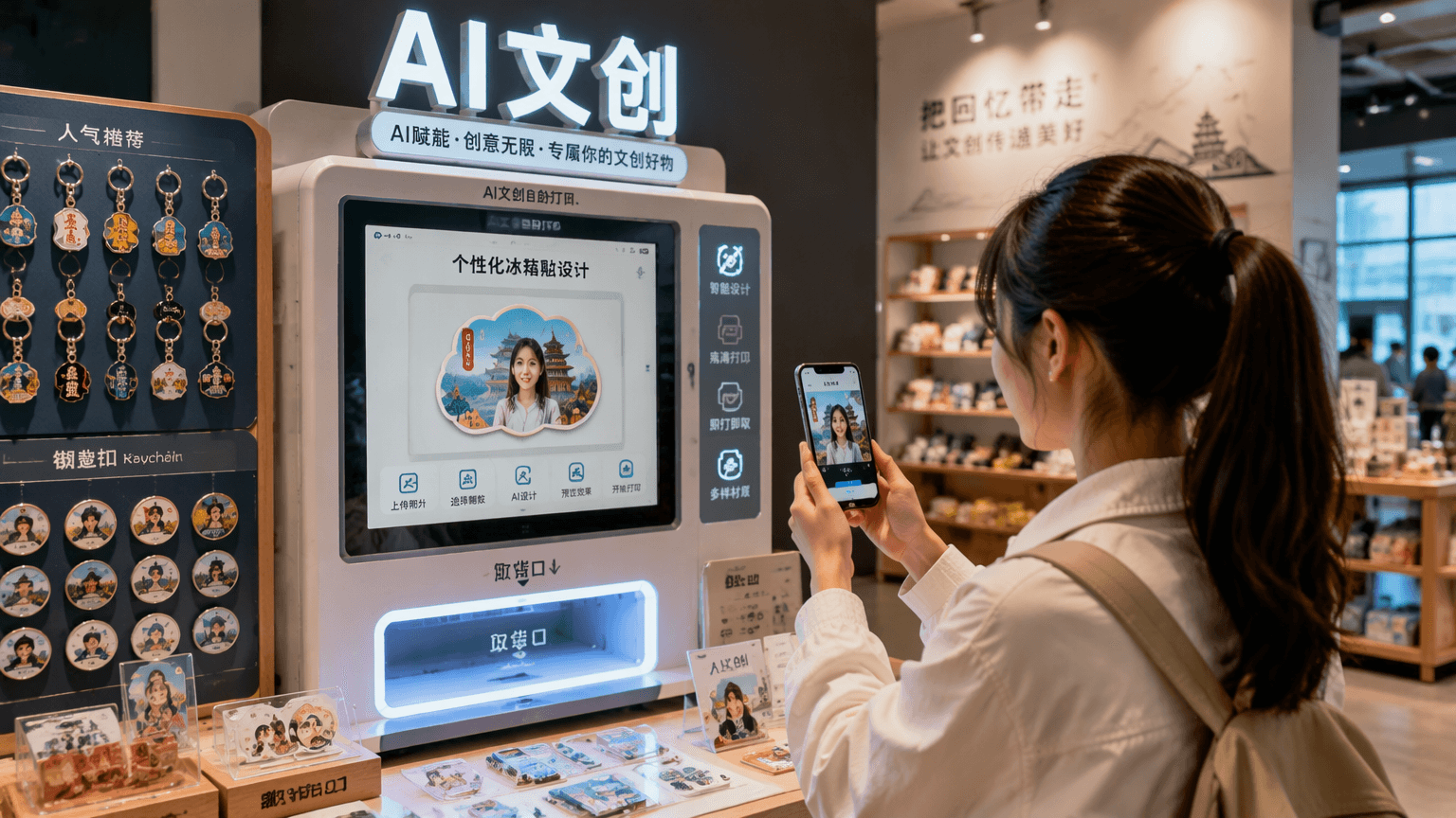 线下AI文创自助打印机器：哪些地点能让你愿意停下来体验？