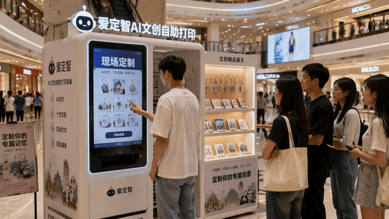 AI文创自助打印设备加速落地线下场景，现场定制吸引用户停留体验