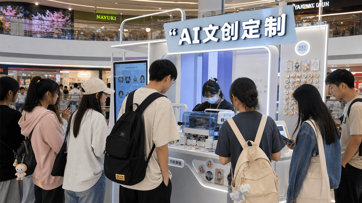 逛街偶遇AI文创定制摊位，商场、景区、博物馆哪个最让你心动？