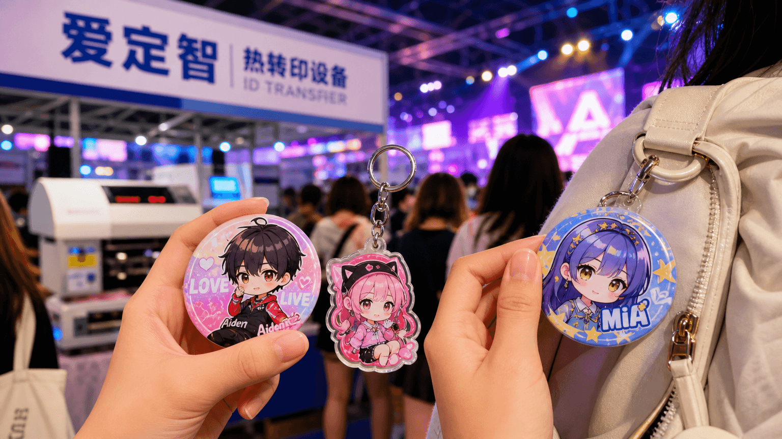 爱定智热转印定制耐造性实测：演唱会应援徽章钥匙扣不掉色不刮花