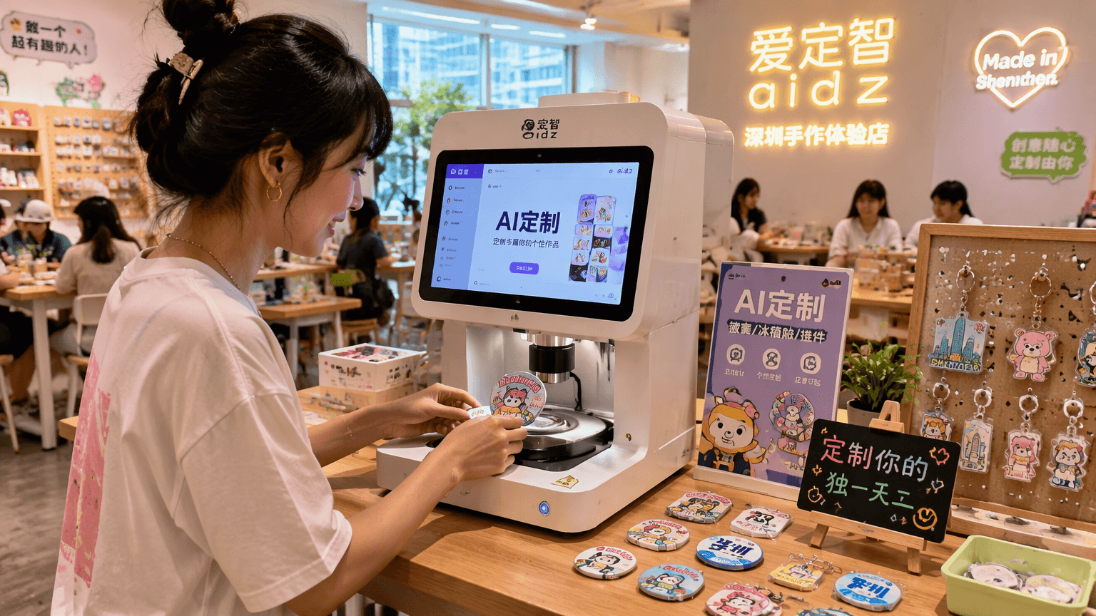 深圳手作体验店上线AI文创定制体验套餐，线上下单到店制作即时变现