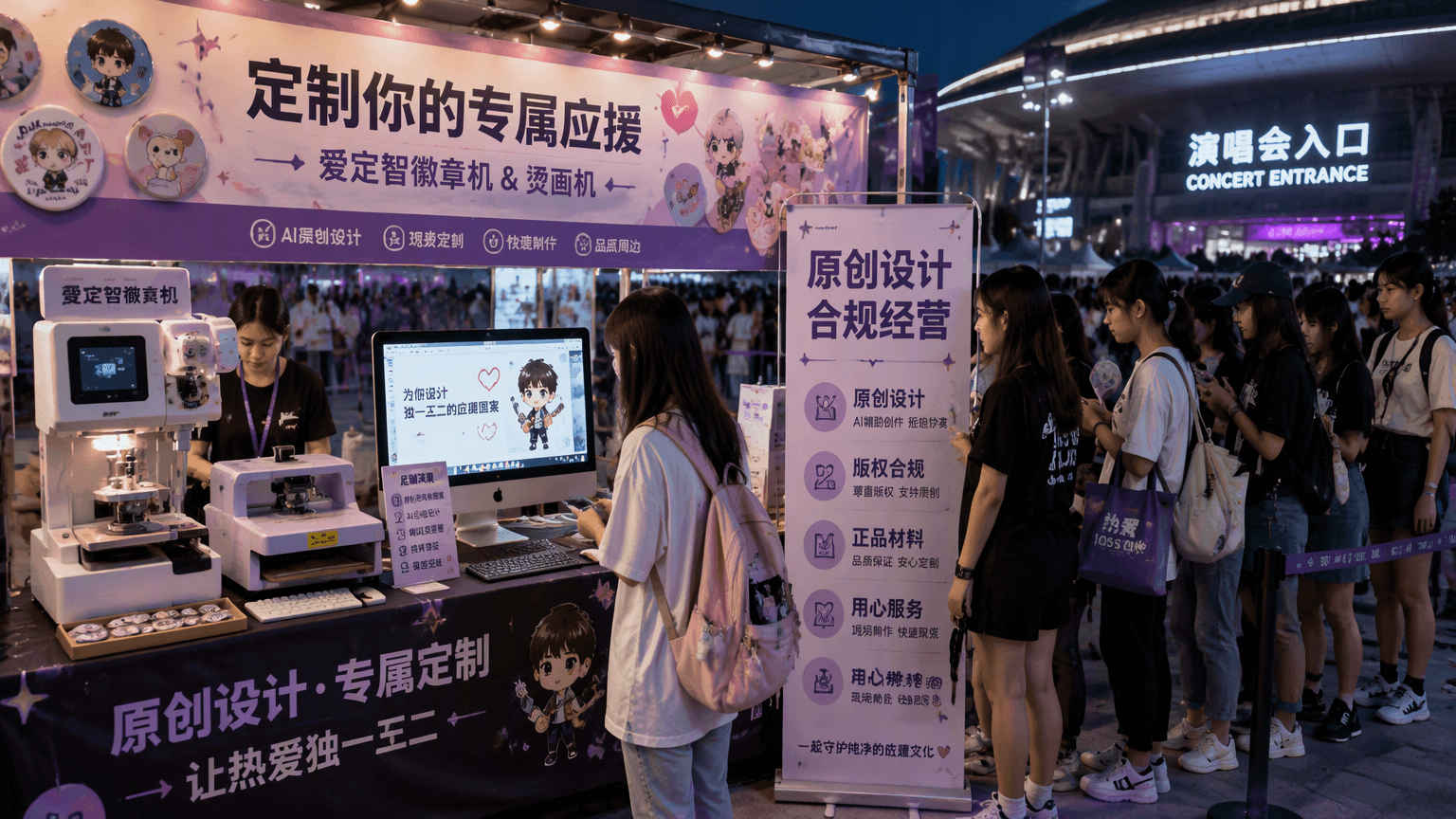 明星肖像与演唱会官方标志用于定制周边，这些法律风险需警惕