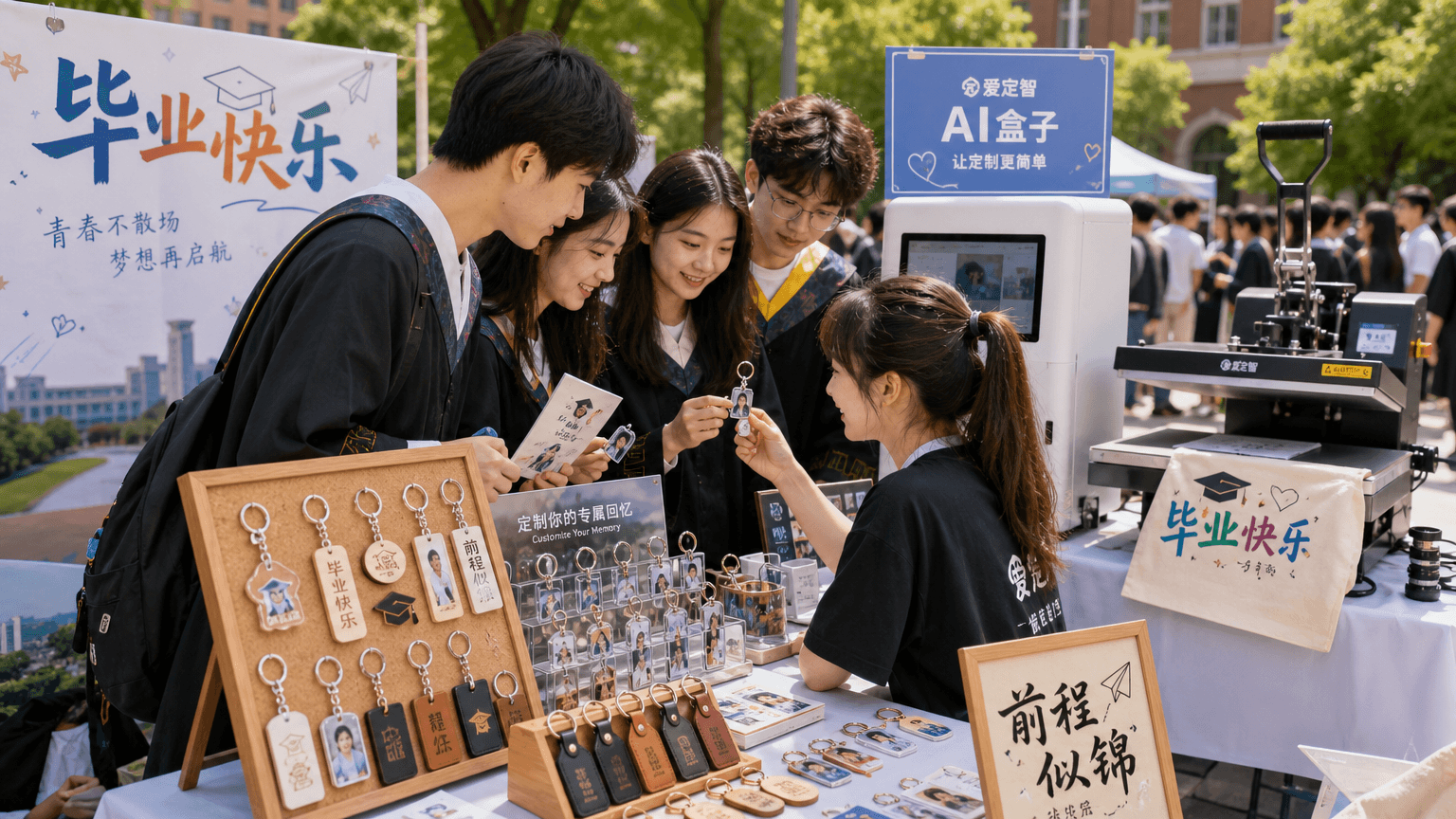 大学毕业季纪念钥匙扣AI定制方案:从设计到现场交付的完整指南